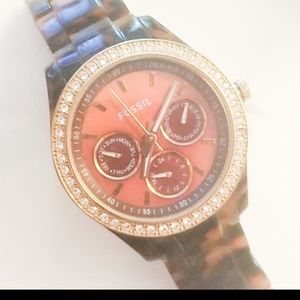 Fossil Stella Tortoise Shell Resin Watch